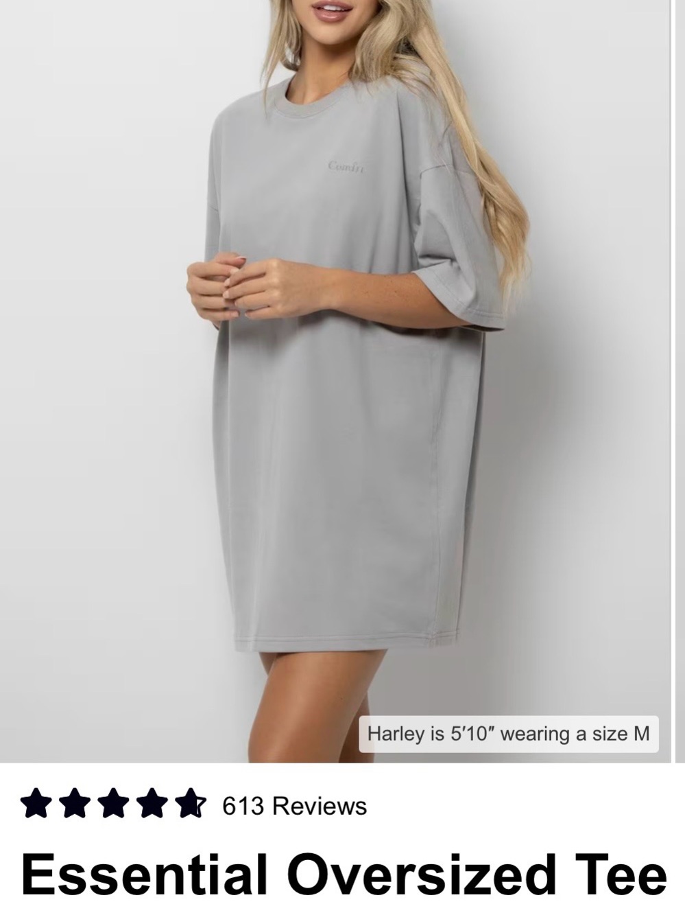 Comfrt Oversized Tee by Comfrt. New without tags. Size XS in the color Dust.